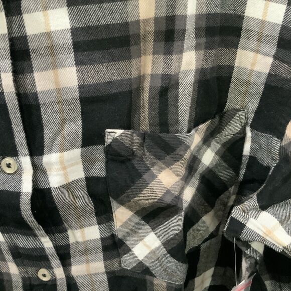 NWT! Black,White,Grey and Tan Flannel By Sonoma in XL - Picture 2 of 9